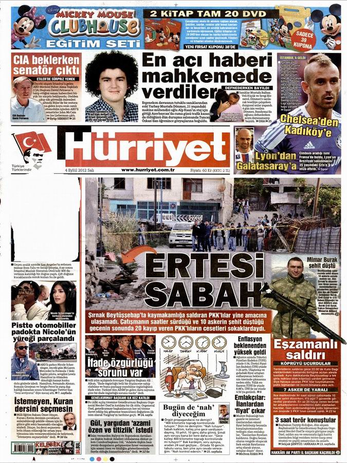 Gazete Manşetleri - 4 Eylül Salı 18