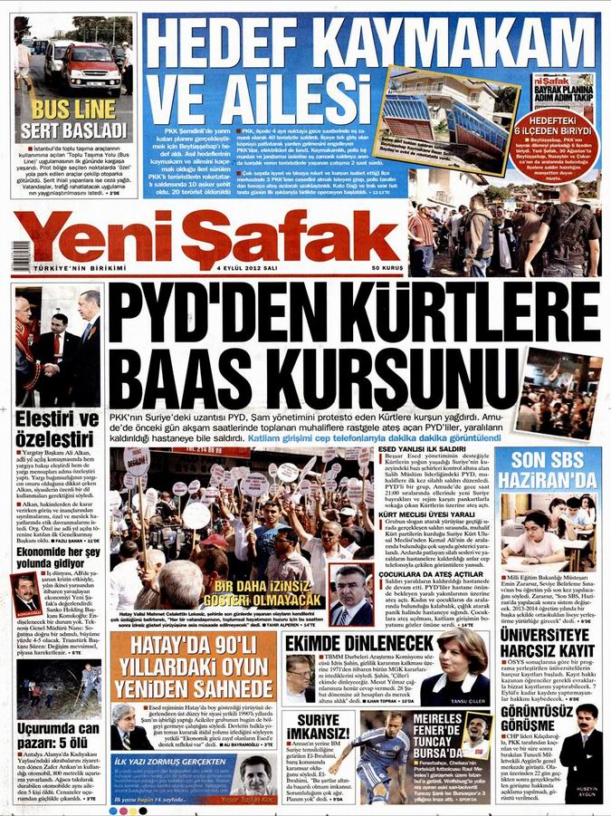 Gazete Manşetleri - 4 Eylül Salı 2