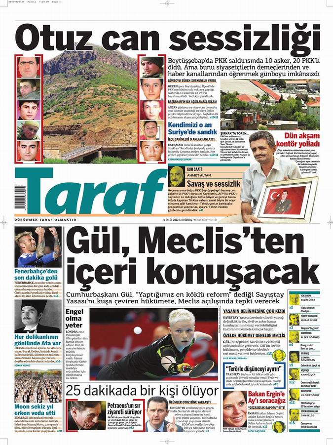 Gazete Manşetleri - 4 Eylül Salı 8