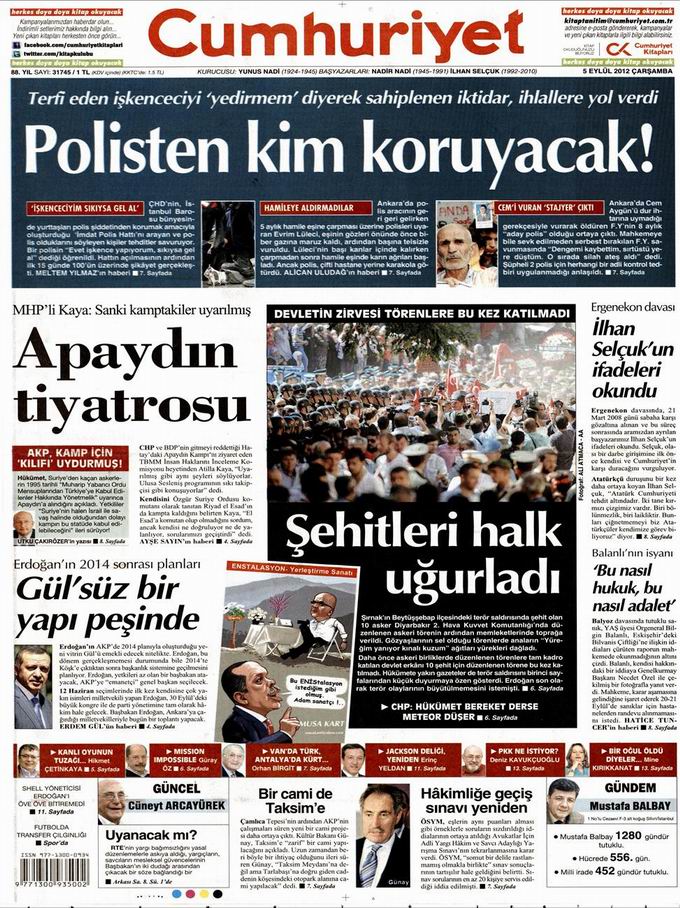 Gazete Manşetleri - 5 Eylül Çarşamba 21