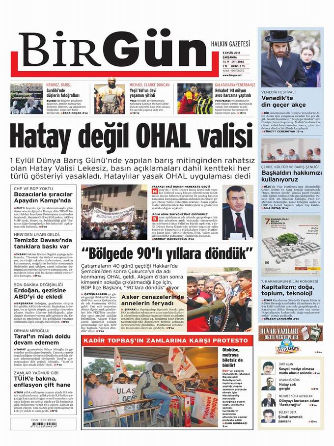 Gazete Manşetleri - 5 Eylül Çarşamba 23