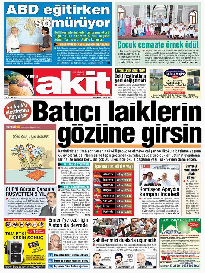 Gazete Manşetleri - 5 Eylül Çarşamba 4