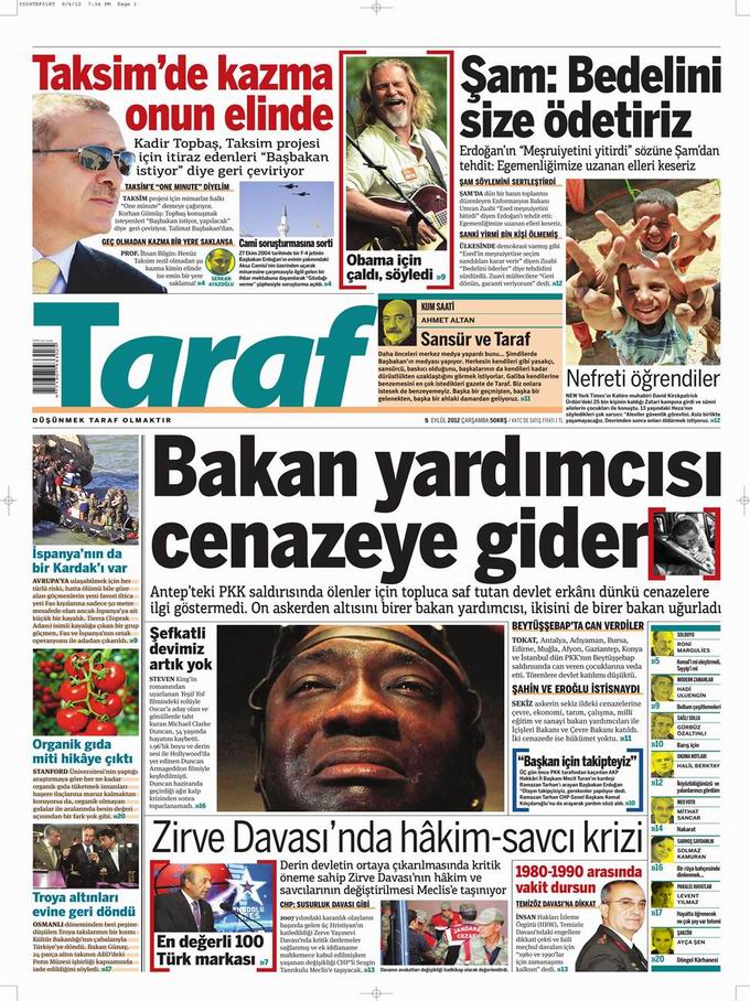 Gazete Manşetleri - 5 Eylül Çarşamba 8