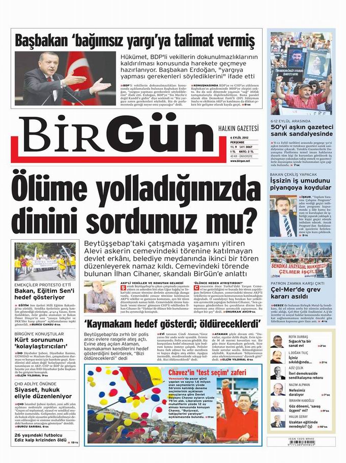 Gazete Manşetleri - 6 Eylül Perşembe 24