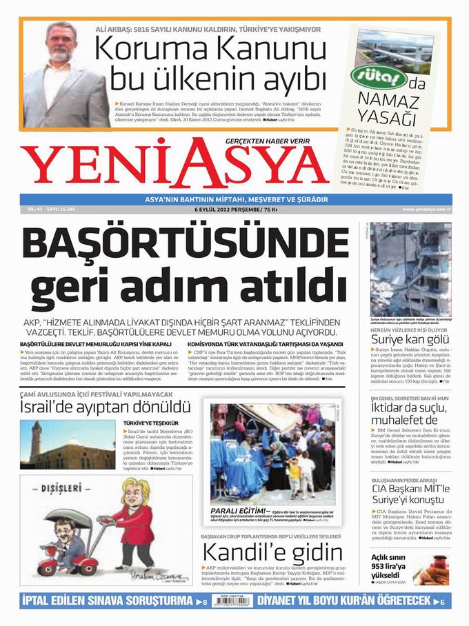 Gazete Manşetleri - 6 Eylül Perşembe 3