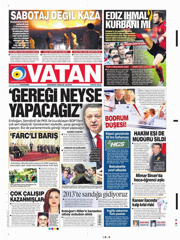 Gazete Manşetleri - 6 Eylül Perşembe 5