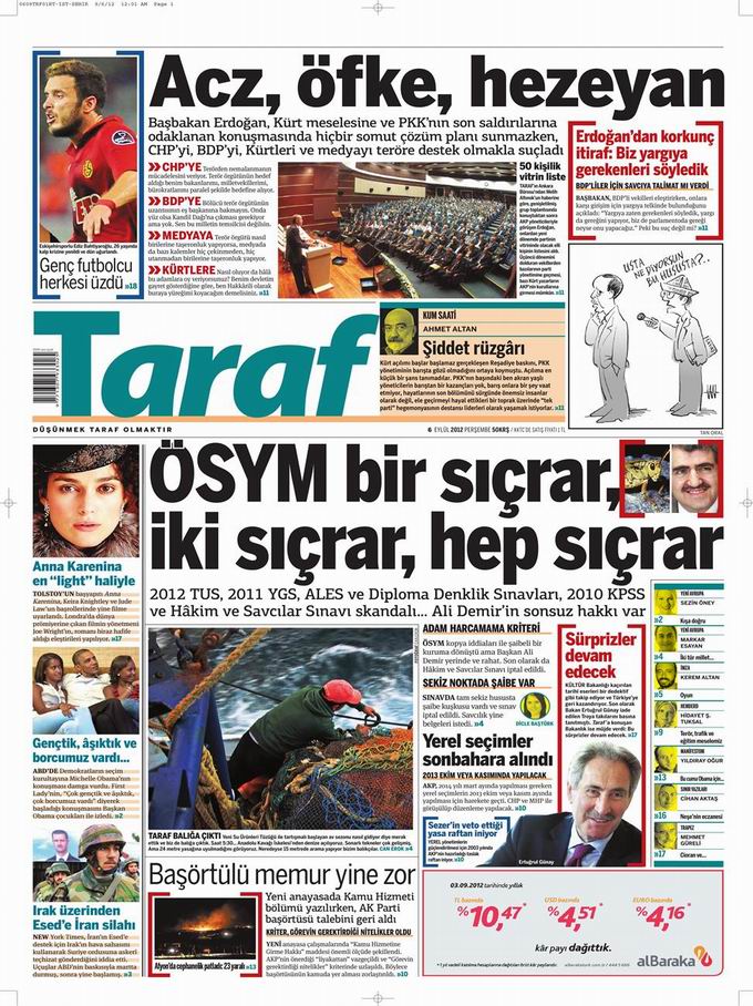 Gazete Manşetleri - 6 Eylül Perşembe 8