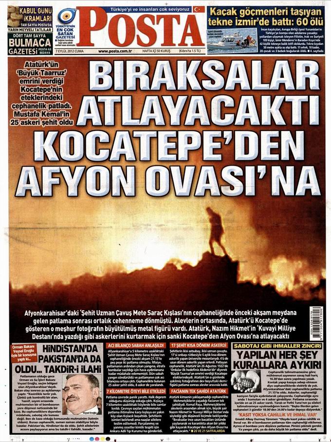 Gazete Manşetleri - 7 Eylül Cuma 14