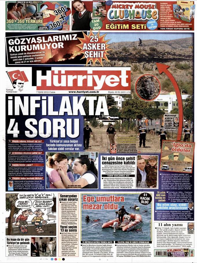 Gazete Manşetleri - 7 Eylül Cuma 19