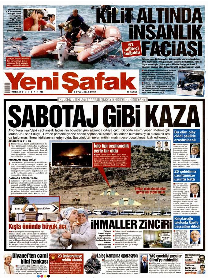 Gazete Manşetleri - 7 Eylül Cuma 2