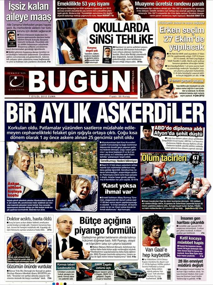 Gazete Manşetleri - 7 Eylül Cuma 24