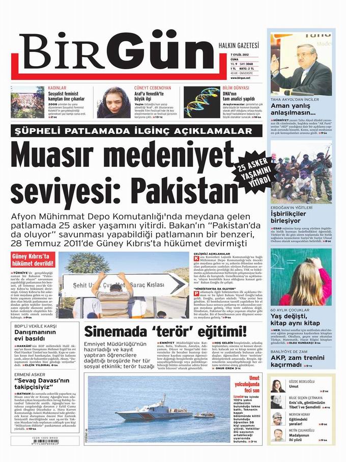 Gazete Manşetleri - 7 Eylül Cuma 25