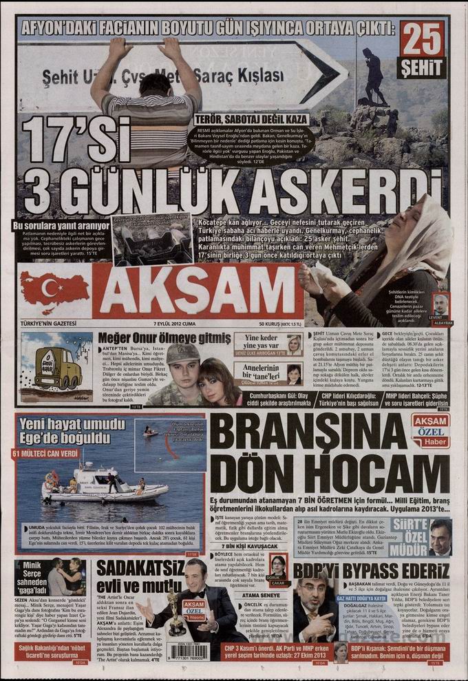 Gazete Manşetleri - 7 Eylül Cuma 26