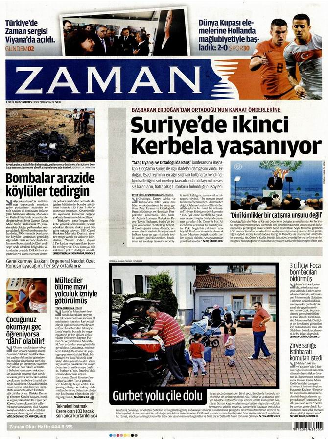 Gazete Manşetleri - 8 Eylül Cumartesi 1