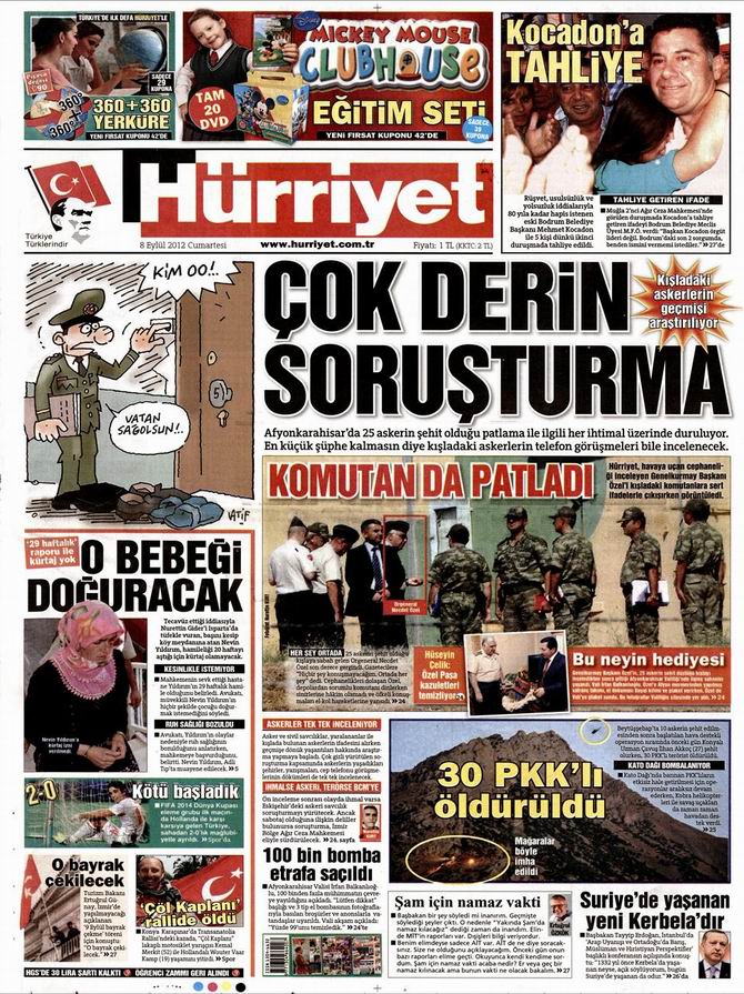 Gazete Manşetleri - 8 Eylül Cumartesi 18