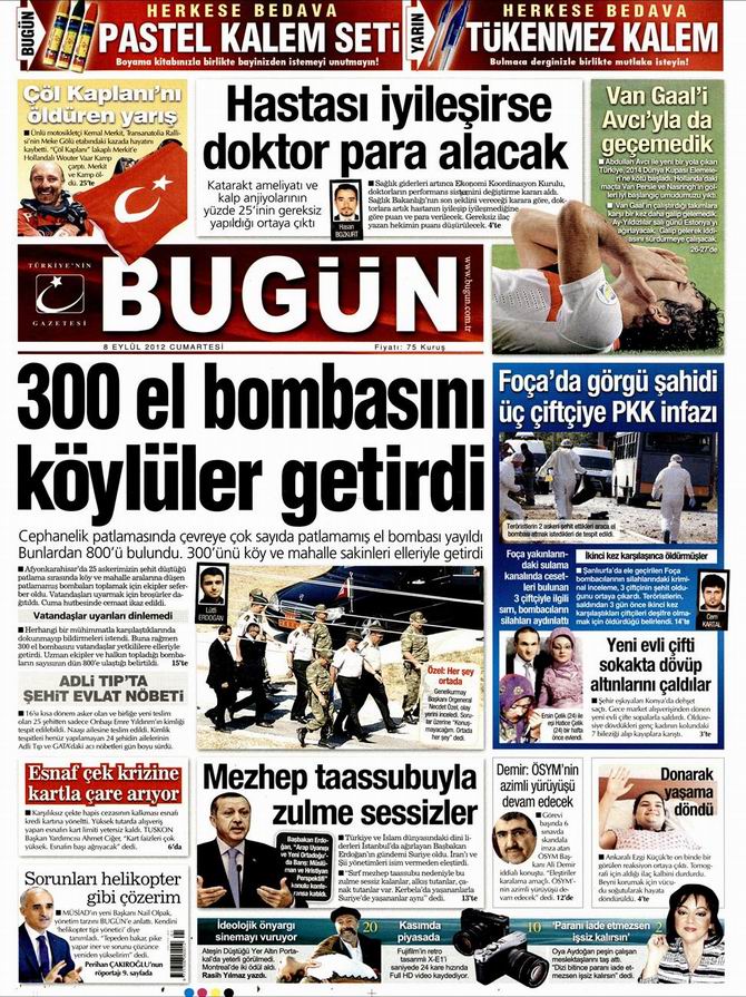 Gazete Manşetleri - 8 Eylül Cumartesi 23