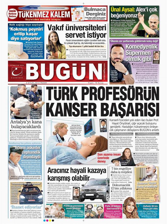 Gazete Manşetleri - 9 Eylül Pazar 20