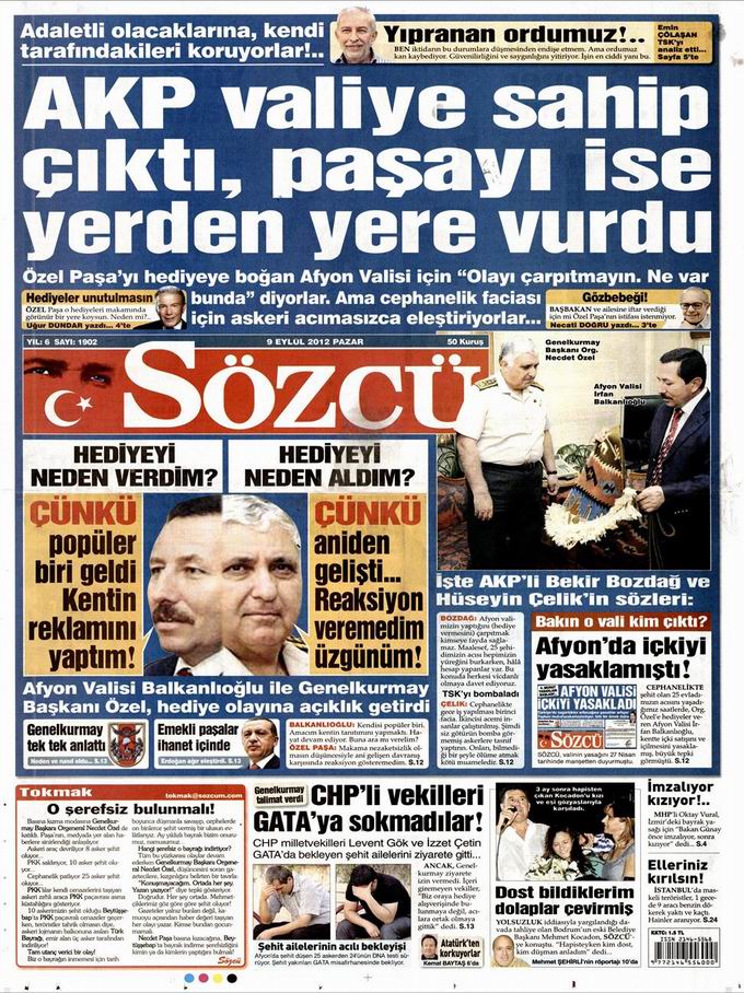 Gazete Manşetleri - 9 Eylül Pazar 9