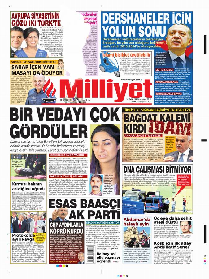 Gazete Manşetleri - 10 Eylül Pazartesi 15