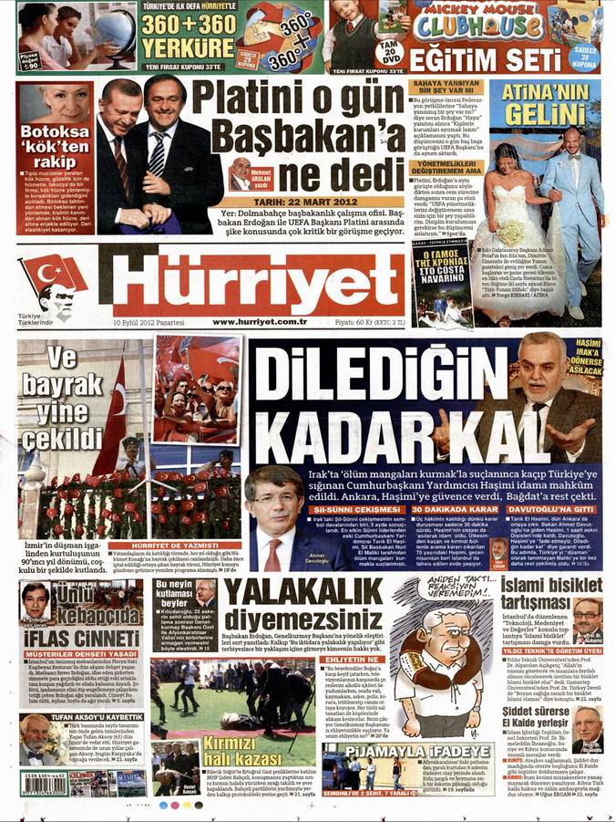 Gazete Manşetleri - 10 Eylül Pazartesi 17