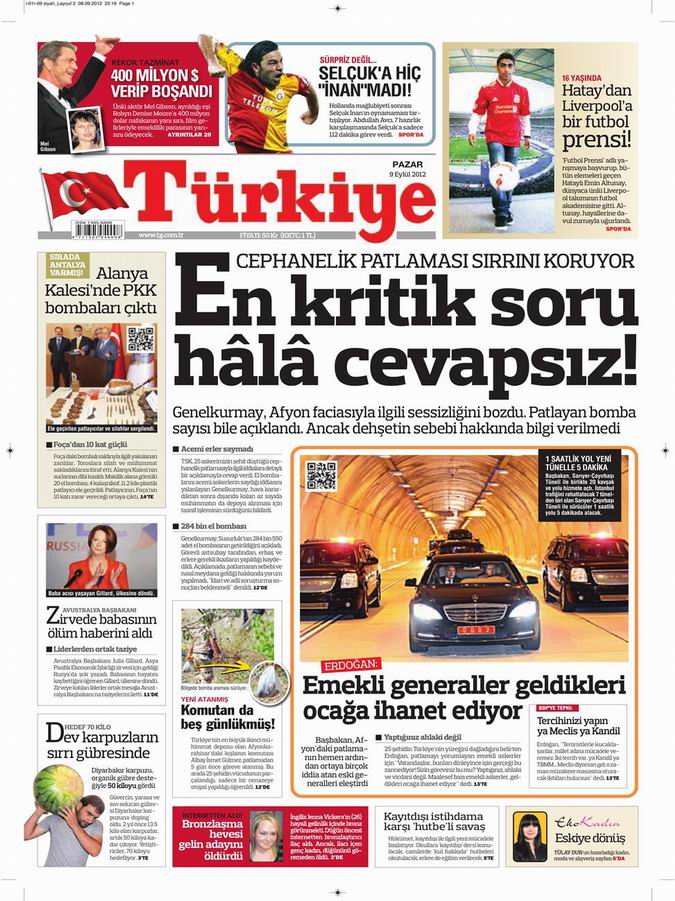 Gazete Manşetleri - 10 Eylül Pazartesi 7
