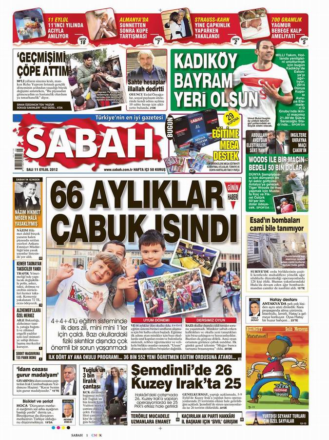 Gazete Manşetleri - 11 Eylül Salı 11