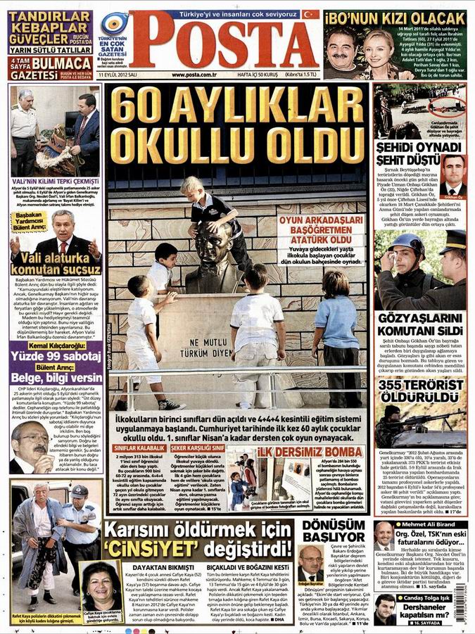 Gazete Manşetleri - 11 Eylül Salı 13
