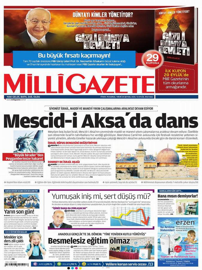 Gazete Manşetleri - 11 Eylül Salı 16