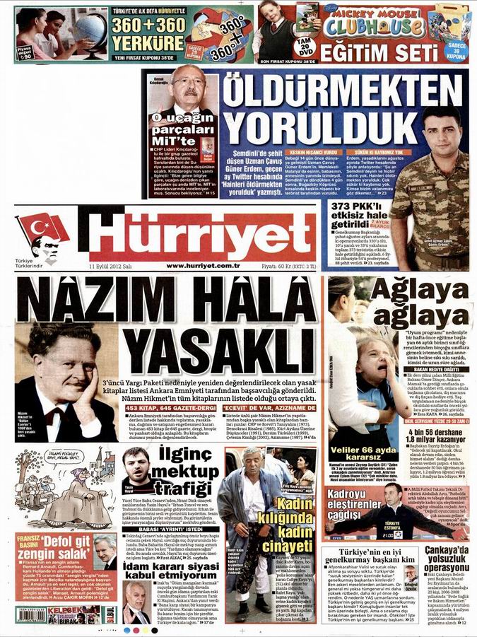 Gazete Manşetleri - 11 Eylül Salı 17