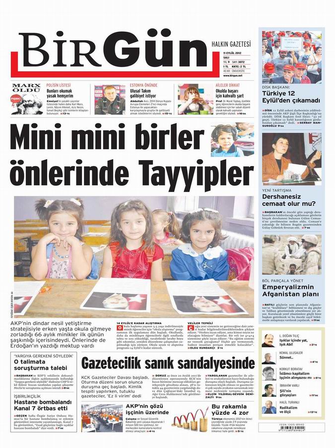 Gazete Manşetleri - 11 Eylül Salı 22