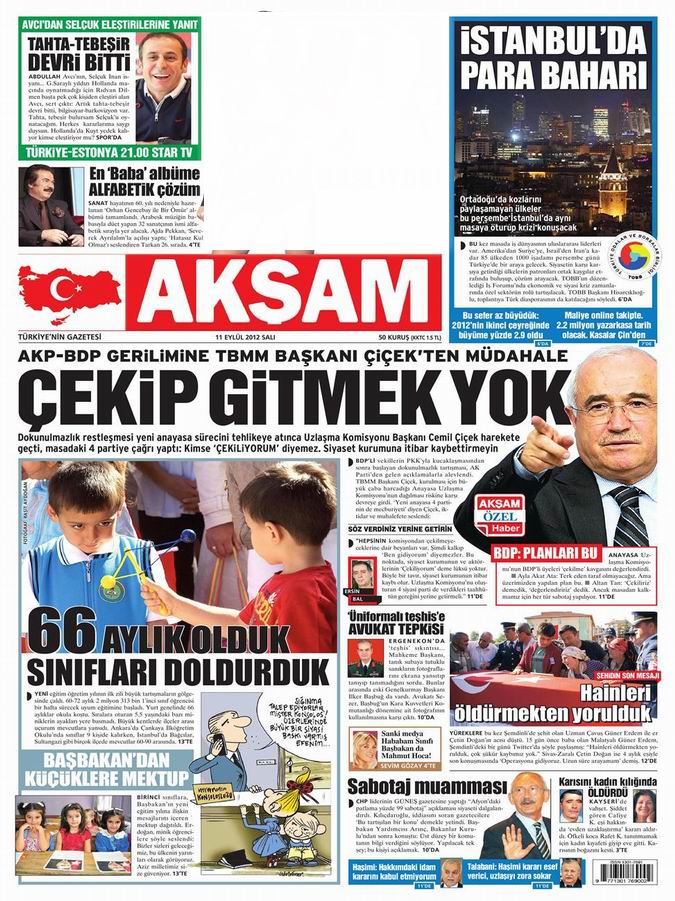 Gazete Manşetleri - 11 Eylül Salı 23