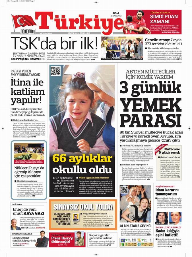 Gazete Manşetleri - 11 Eylül Salı 6