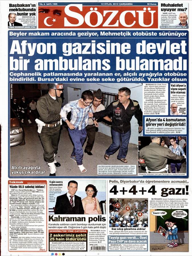 Gazete Manşetleri - 12 Eylül Çarşamba 10