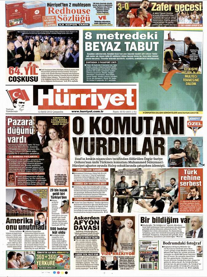 Gazete Manşetleri - 12 Eylül Çarşamba 18