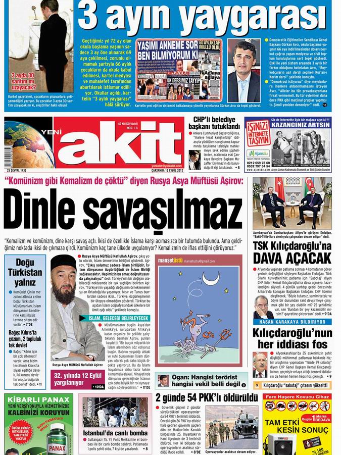 Gazete Manşetleri - 12 Eylül Çarşamba 4