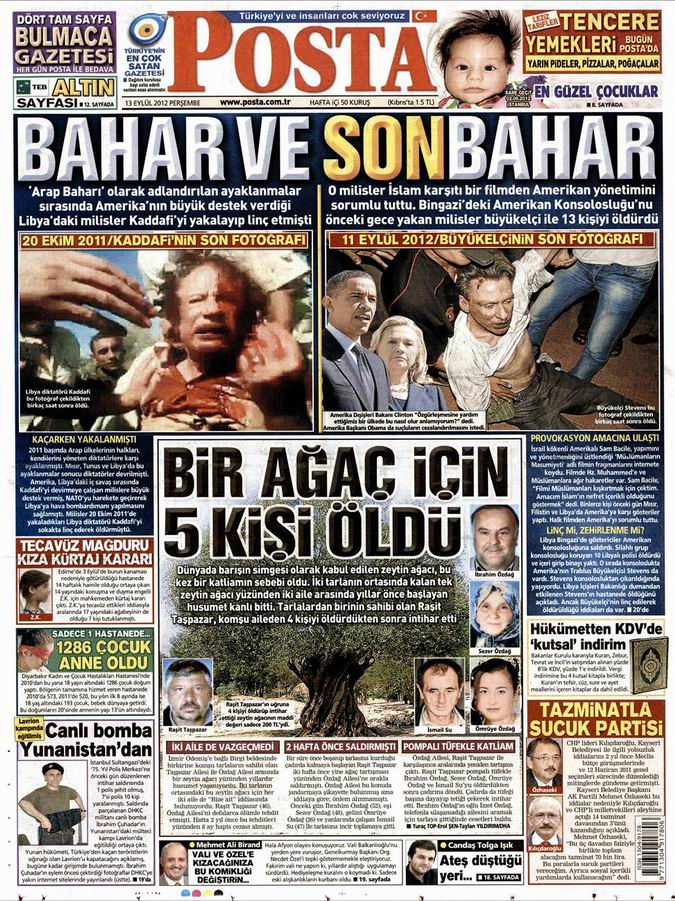 Gazete Manşetleri - 13 Eylül Perşembe 11