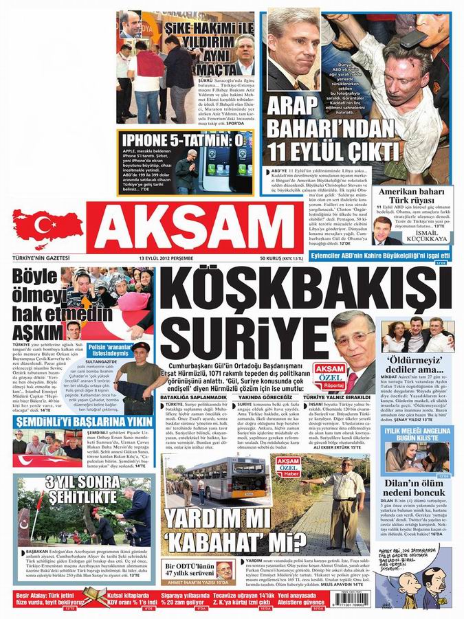 Gazete Manşetleri - 13 Eylül Perşembe 23