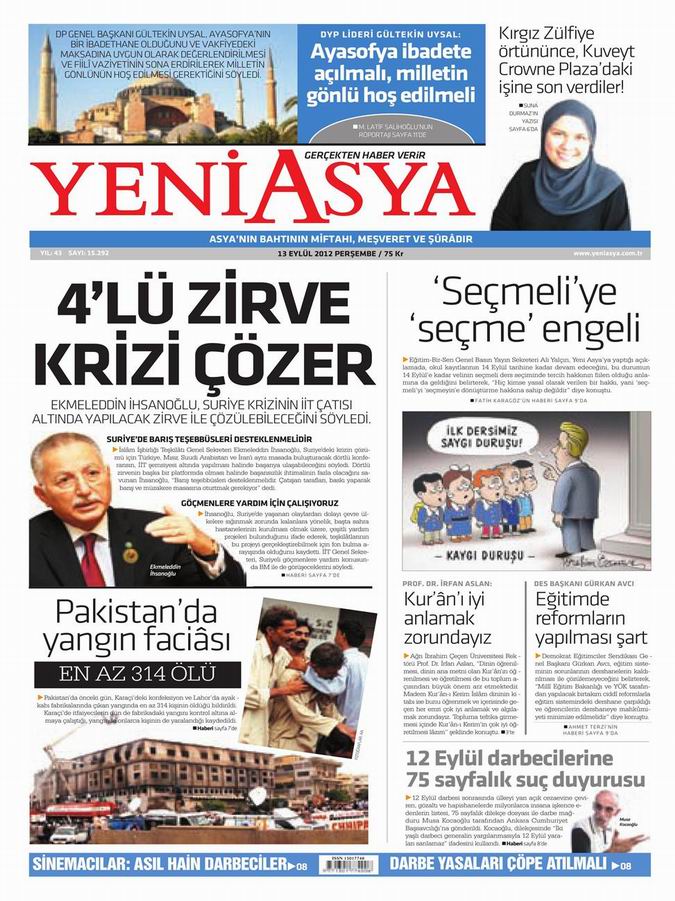 Gazete Manşetleri - 13 Eylül Perşembe 3