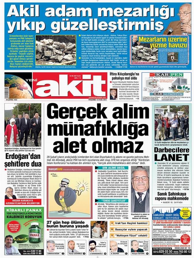 Gazete Manşetleri - 13 Eylül Perşembe 4
