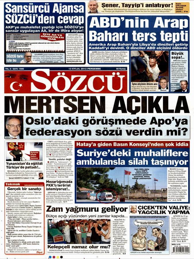 Gazete Manşetleri - 13 Eylül Perşembe 8