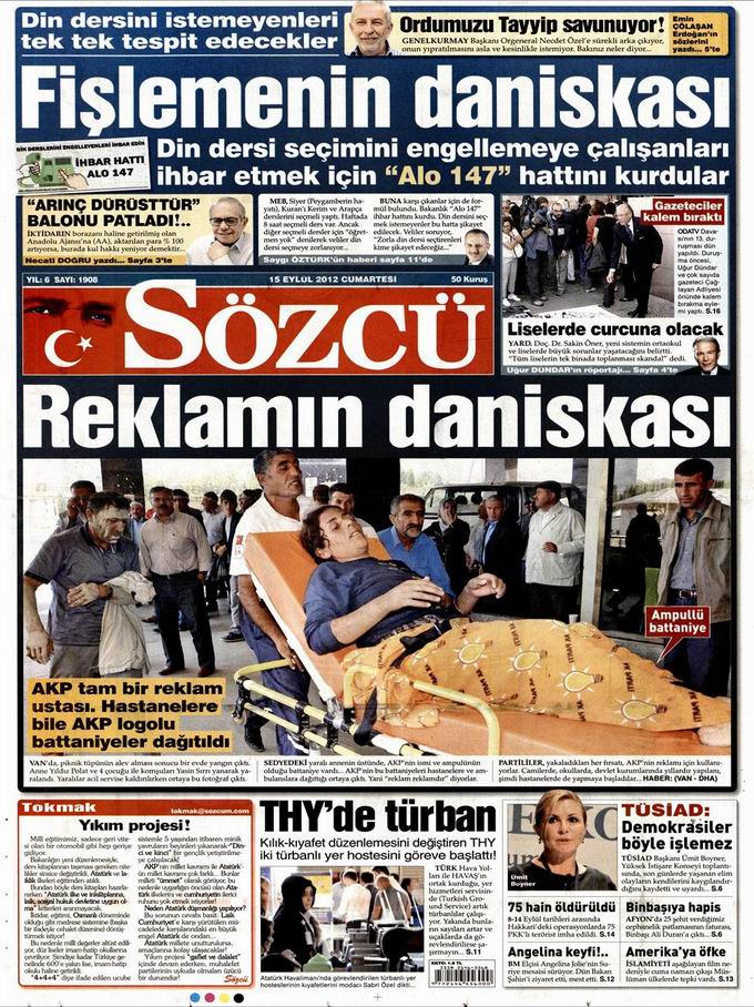 Gazete Manşetleri - 15 Eylül Cumartesi 10