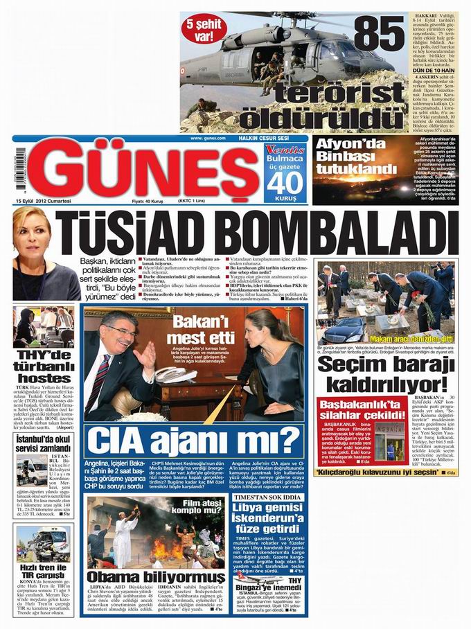 Gazete Manşetleri - 15 Eylül Cumartesi 20