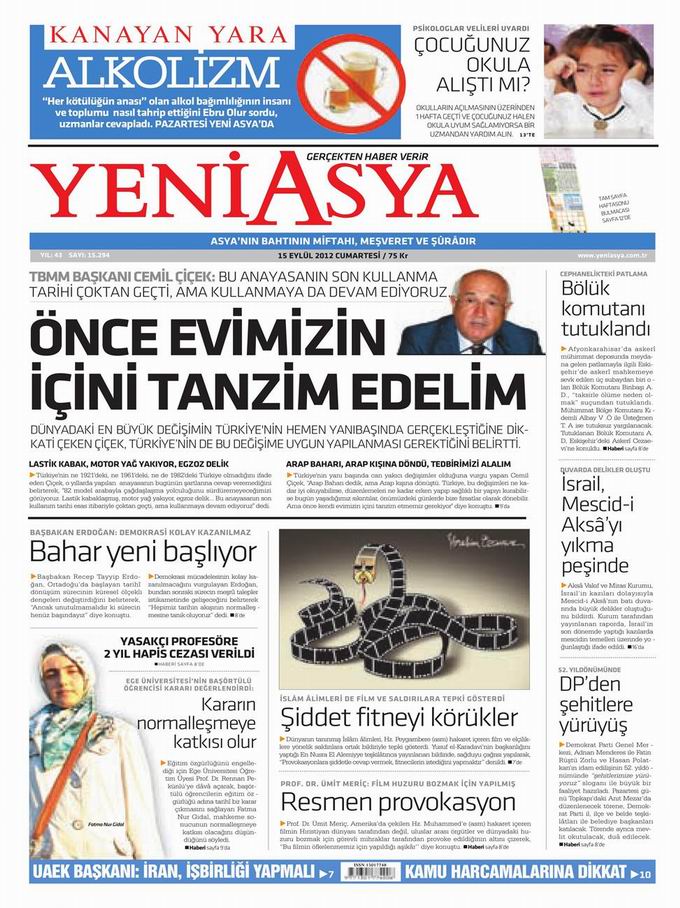 Gazete Manşetleri - 15 Eylül Cumartesi 3