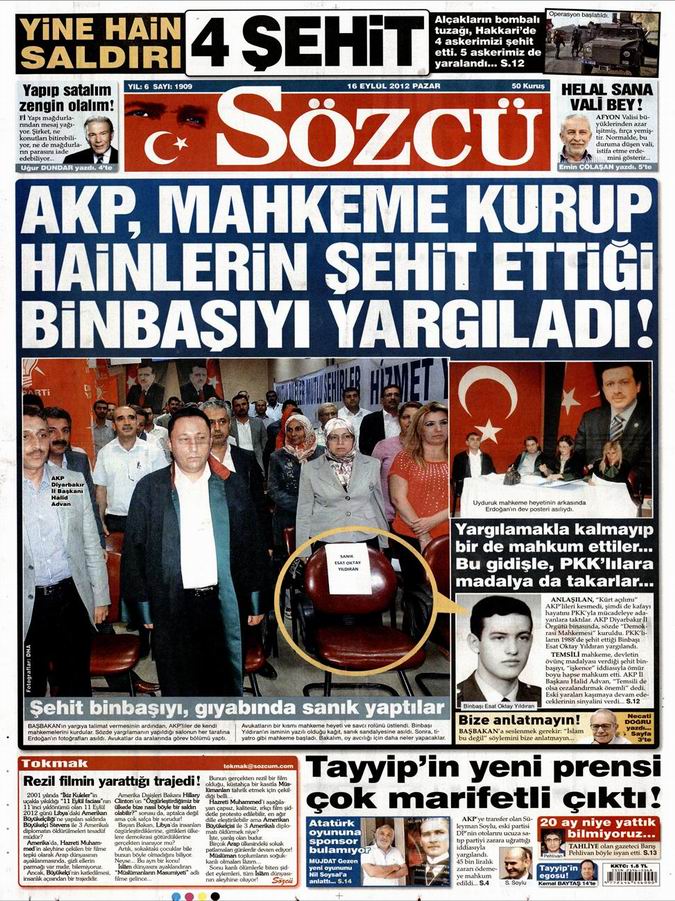 Gazete Manşetleri - 16 Eylül Pazar 10