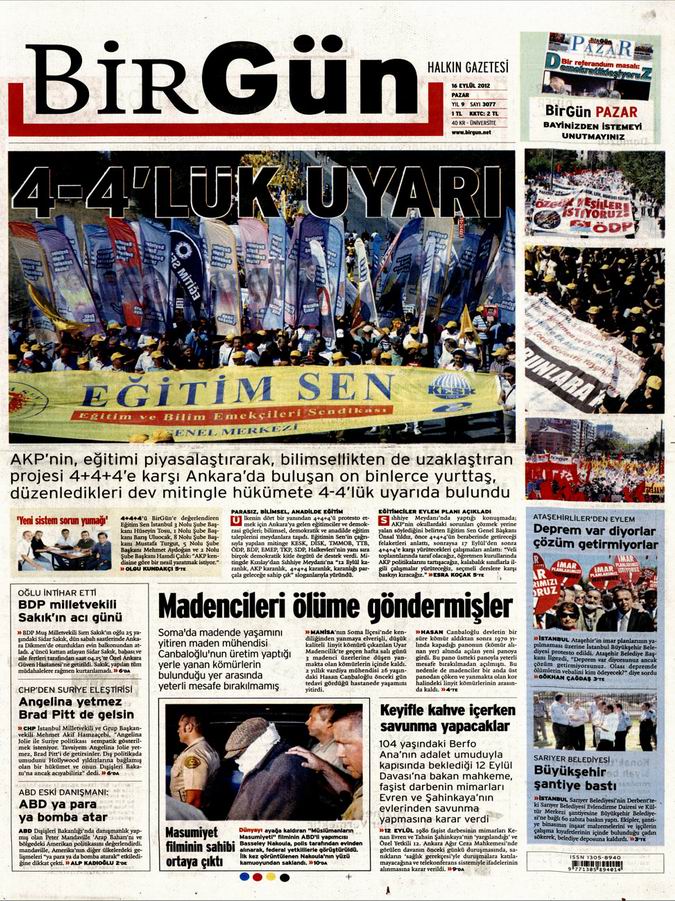 Gazete Manşetleri - 16 Eylül Pazar 23