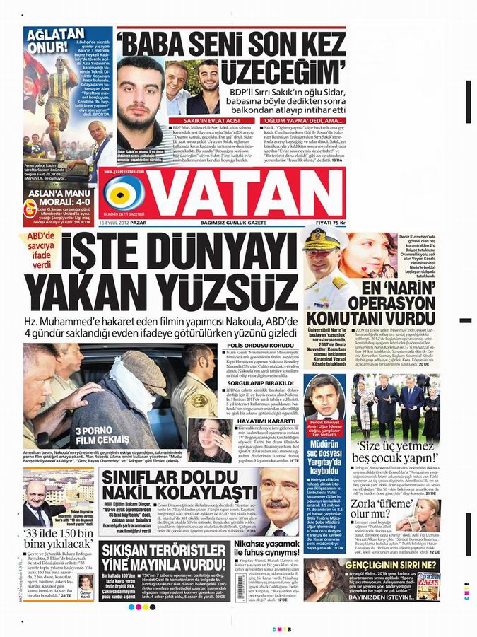 Gazete Manşetleri - 16 Eylül Pazar 5