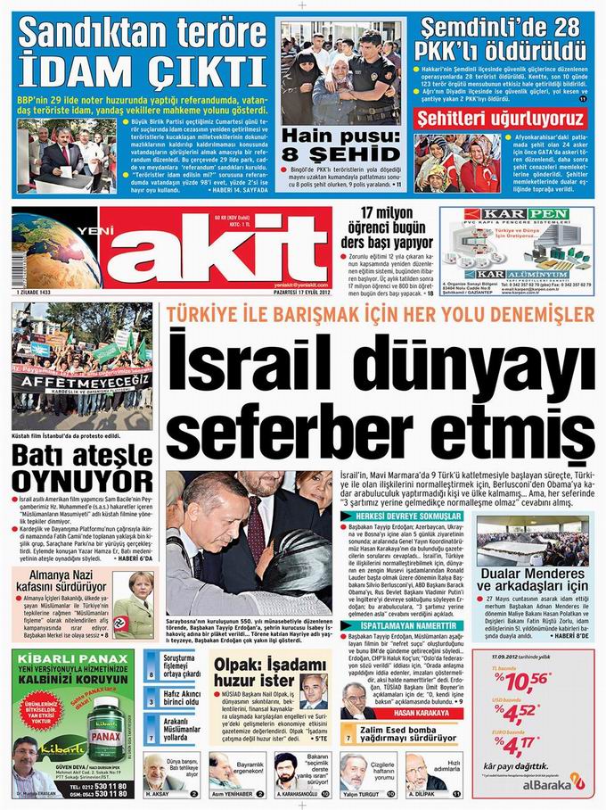 Gazete Manşetleri - 17 Eylül Pazartesi 4
