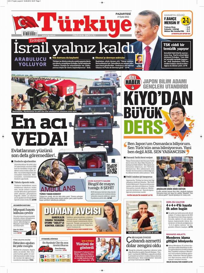 Gazete Manşetleri - 17 Eylül Pazartesi 6