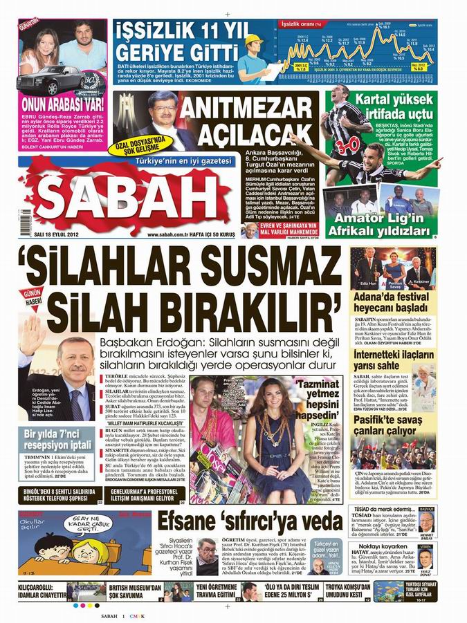 Gazete Manşetleri - 18 Eylül Salı 10