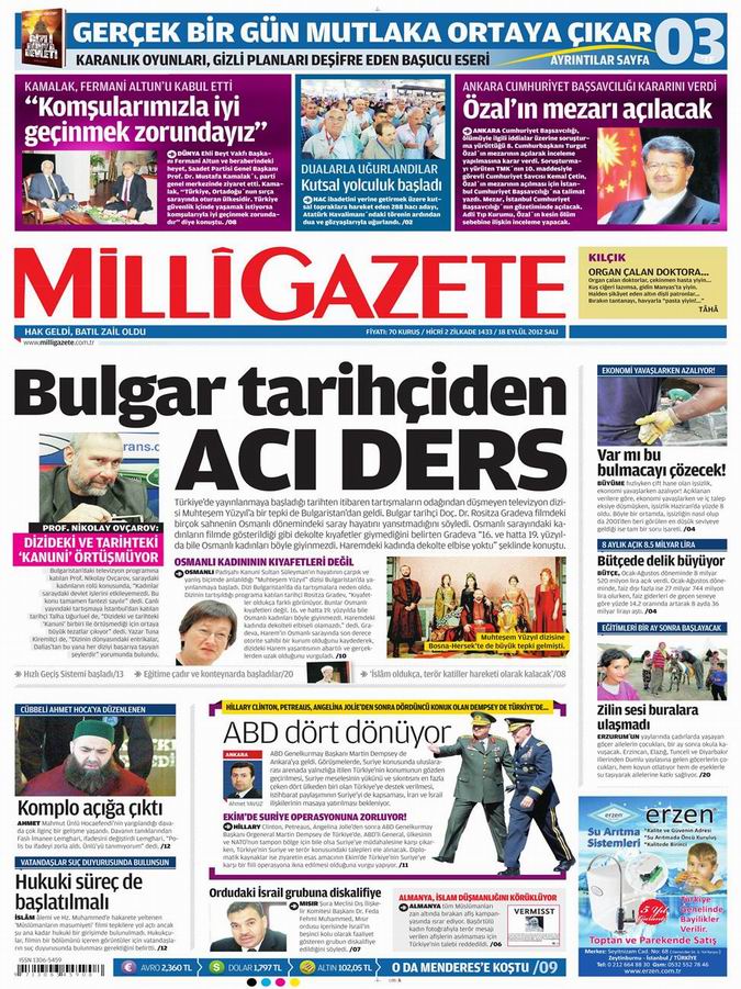 Gazete Manşetleri - 18 Eylül Salı 15